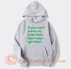 If You Can’t Name My Hoes Hoodie On Sale
