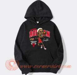 Dennis Rodman Chicago Bulls and Ness Player Hoodie On Sale