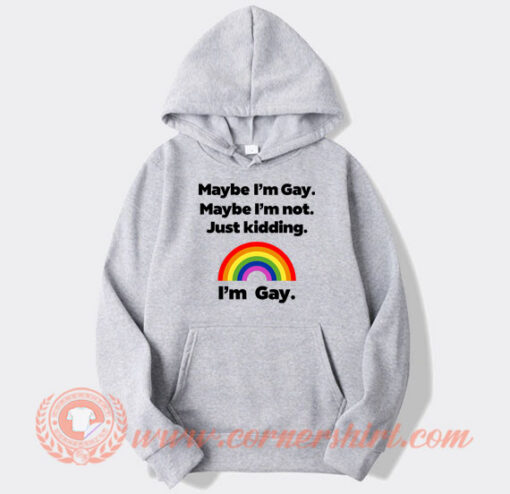 Maybe I'm Gay Maybe I'm Not Just Kidding I'm Gay Hoodie On Sale