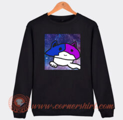 Cat On Galaxy Sweatshirt On Sale