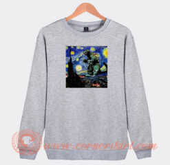 Godzilla-Starry-Night-Van-Gogh-Sweatshirt-On-Sale