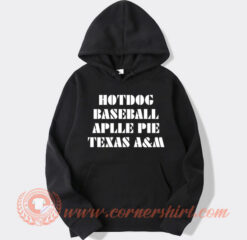 HotDog Baseball Apple Pie Texas Hoodie On Sale