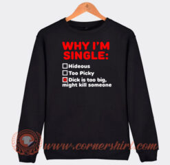Why-I'm-Single-Hideous-Too-Picky-Dick-Is-Too-Big-Sweatshirt-On-Sale