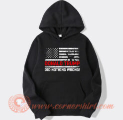 Donald Trump Did Nothing Wrong USA Flag Hoodie On Sale