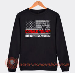 Donald Trump Did Nothing Wrong USA Flag Sweatshirt On Sale