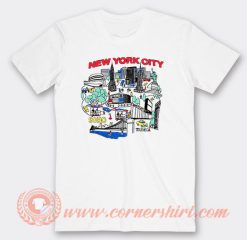 New York City Map Soho Tribeca T-Shirt On Sale