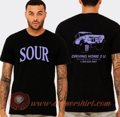 Olivia Rodrigo Sour Car Driving Home 2 T-Shirt On Sale