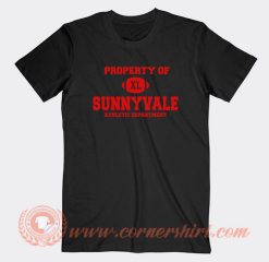 Property Of Sunnyvale Athletic Department T-Shirt On Sale