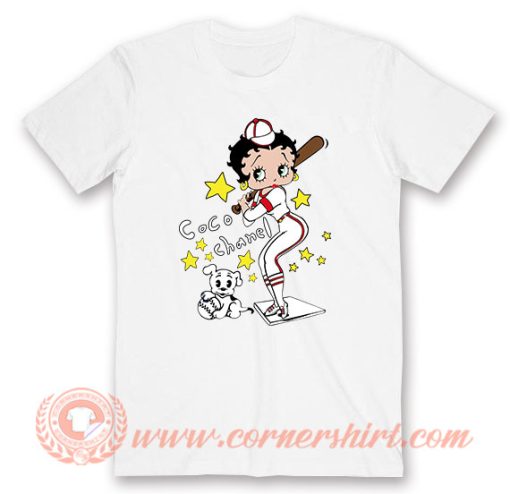 Baseball Betty Boop Coco Chanel Mega Yacht T-Shirt On Sale