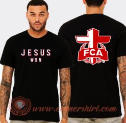 FCA Fellowship Of Christian Athletes Jesus Won T-Shirt On Sale