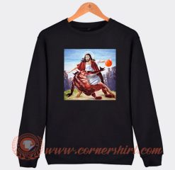 Jesus Crossing Up Satan Basketball Sweatshirt