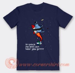 Houston Rocket In Space No One Can Hear You T-Shirt On Sale