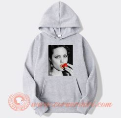 Angelina Jolie Bite Strawberry Hoodie On Sale