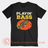 Fish Playin Bass T-Shirt On Sale