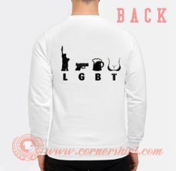 Funny LGBT Liberty Gun Beer Sweatshirt