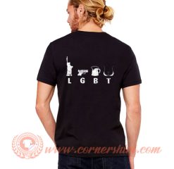 Funny LGBT Liberty Gun Beer T-Shirt On Sale