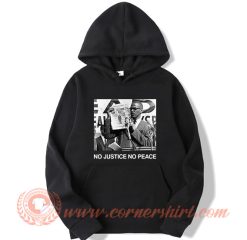 Malcolm X No Justie No Peace Hoodie On Sale