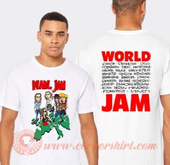 Pearl Jam World Jam 1991 1992 Ten Tour T-Shirt On Sale