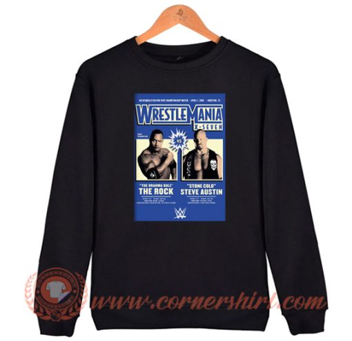 The Rock Stone Cold WrestleMania Poster Sweatshirt