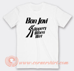 Bon Jovi Slippery When Wet T-Shirt On Sale