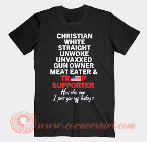 Trump Supporter Christian Wright Straight Unwoke Unvaxxed T-Shirt On Sale